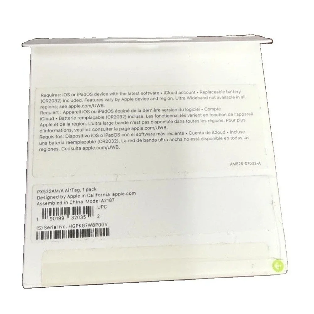 Apple Air Tag Brand New Factory Sealed Pack A2187